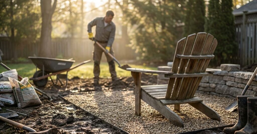 Stop Waiting for a Lottery Win: My Brutally Honest Guide to Small Backyard Patio Ideas on a Budget 2 Transformation of a muddy small backyard into a budget patio