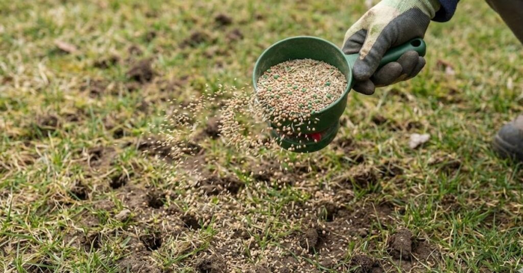 Laziness or Science? The Grumpy Truth About No-Mow May Preparation 2 A honeybee pollinating white clover in a diverse residential lawn.