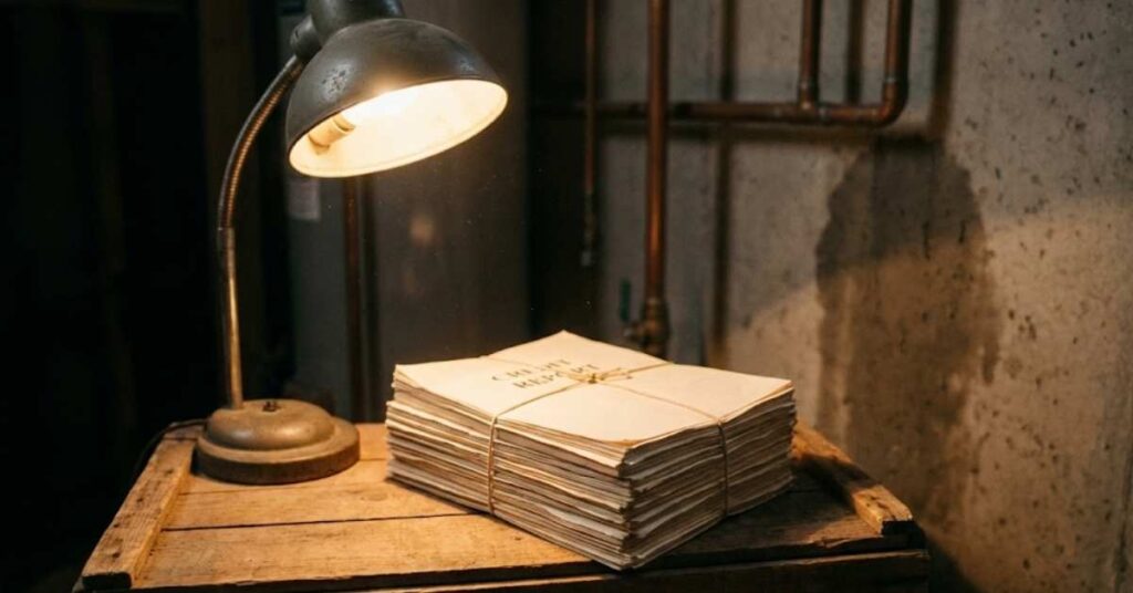 I Checked My 'Secret' Credit Report and Found a $2,000 Error I Didn't Know About 2 A stack of credit reports on a wooden crate in a dimly lit basement corner.