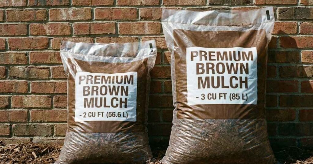 How Many Bags of Mulch in a Yard? The DIY Math Guide to Saving Money 3 Comparison of 2 cu ft and 3 cu ft mulch bags for yard coverage.