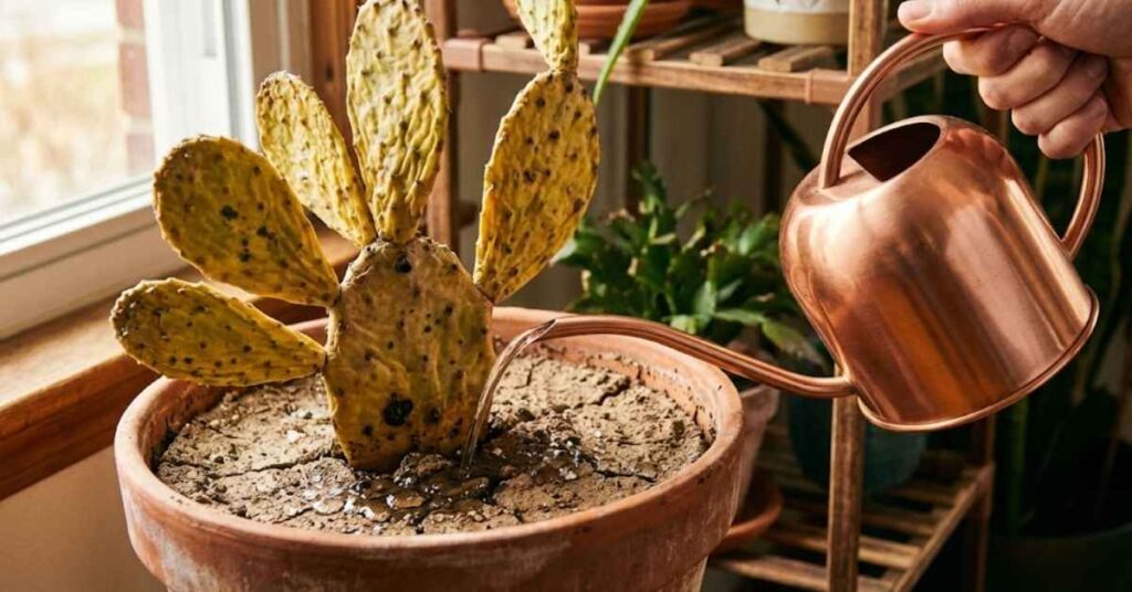 Cacti Secrets: The Ultimate Guide to Moonlight Cactus, Purple Pears, and Growing from Seed 5 Properly watering a cactus plant using the soak and dry method.