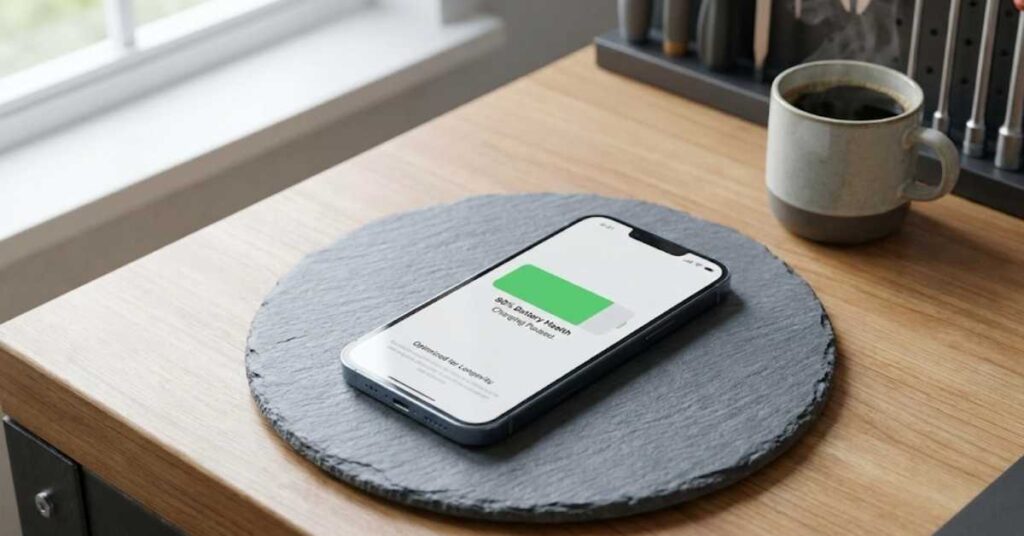 A Tech Repair Veteran Reveals Why Your 100% Phone Charge Is Actually Shortening Its Life 3 A smartphone on a workbench showing a battery level of 80 percent.