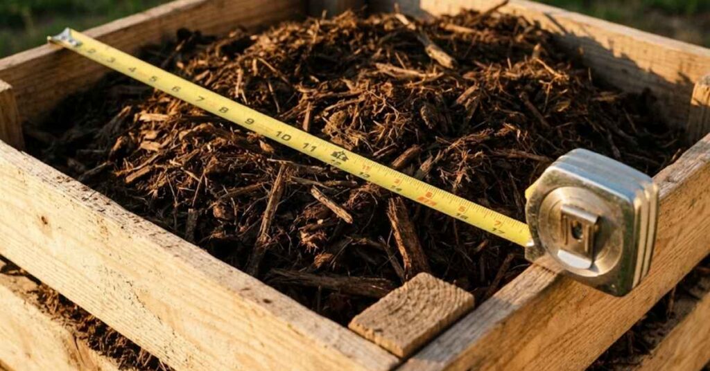 How Many Bags of Mulch in a Yard? The Simple Math Hack for Your Garden 2 A 3x3x3 foot box showing one cubic yard of mulch volume.